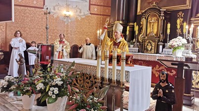 Wprowadzenie relikwii św. Józefa Moscatiego w Dobrzyniu nad Wisłą