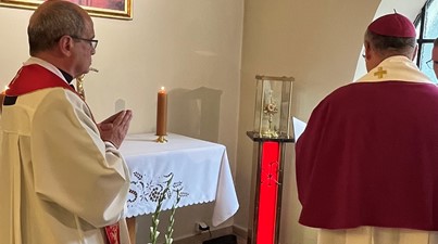 Wprowadzenie relikwii św. Wojciecha, biskupa i męczennika do parafii Zagroba